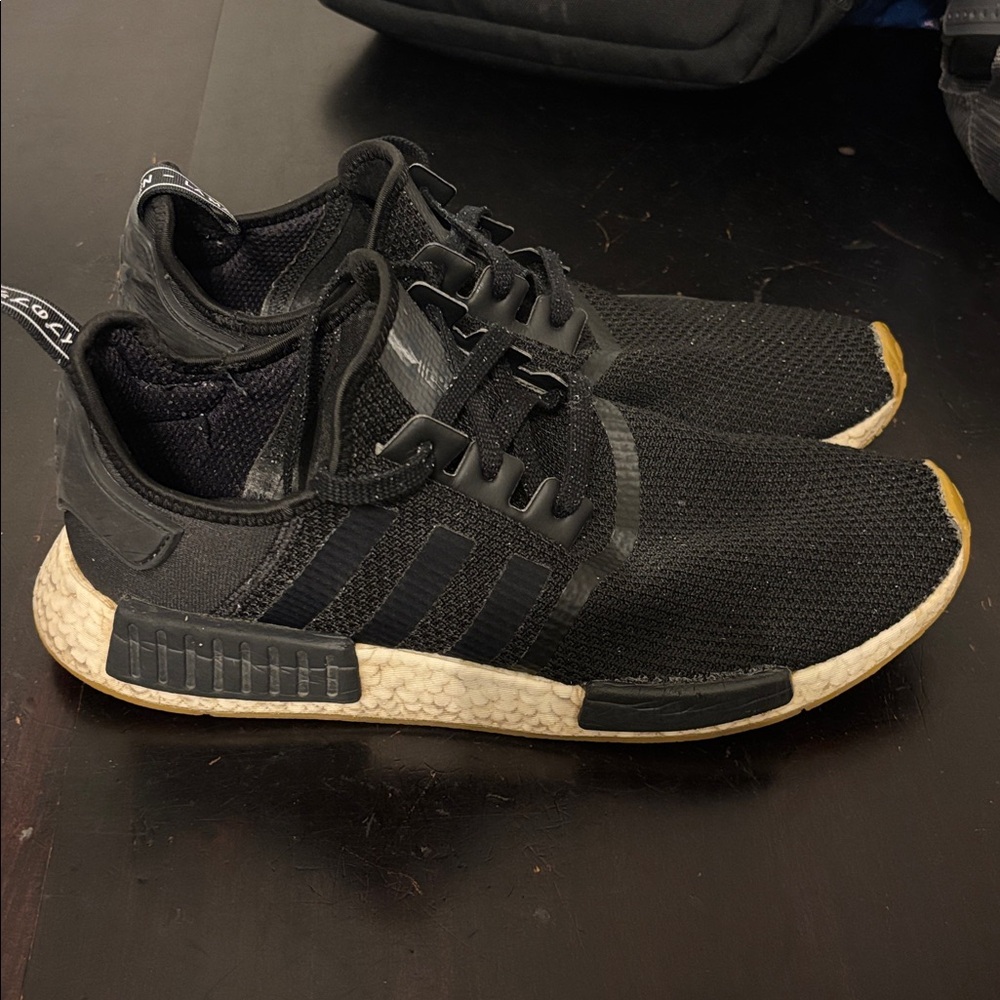Adidas Black and White NMD R1 Shoes